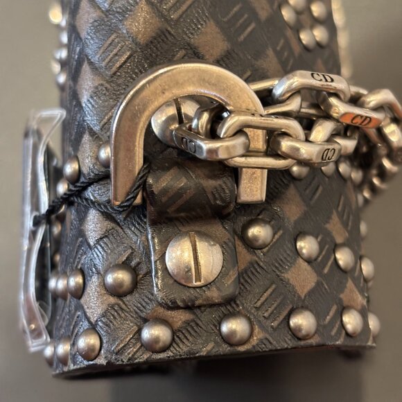 Christian Dior J'Adior Flap Bag Studded Embossed Leather - Picture 11 of 12